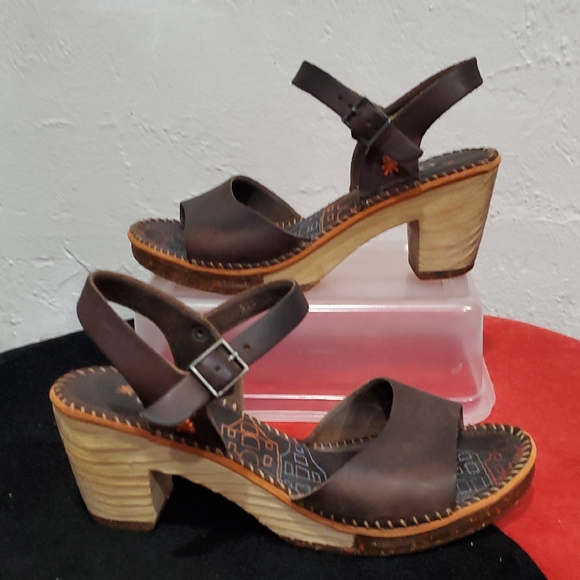 The Art Company Mojave Tinted Leather Heeled Sandals Size 39 Or 8.5 - 9 - Picture 1 of 14